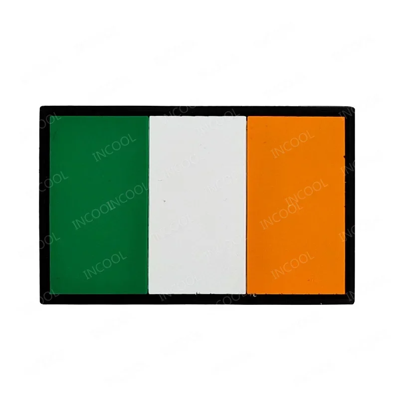 Parches reflectantes infrarrojos de la bandera de Irlanda, goma de PVC 3D, banderas bordadas irlandesas, apliques, brazalete, parche de trébol para sombrero, bolsa, gorra - imagen 3