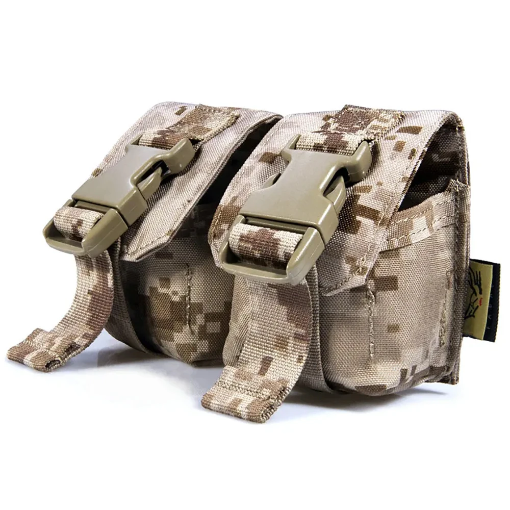 Nuevo chaleco táctico de caza al aire libre de alta calidad, bolsa Molle doble modelo M67, bolsa de tenis de Apple GRENADE POUCH - imagen 4