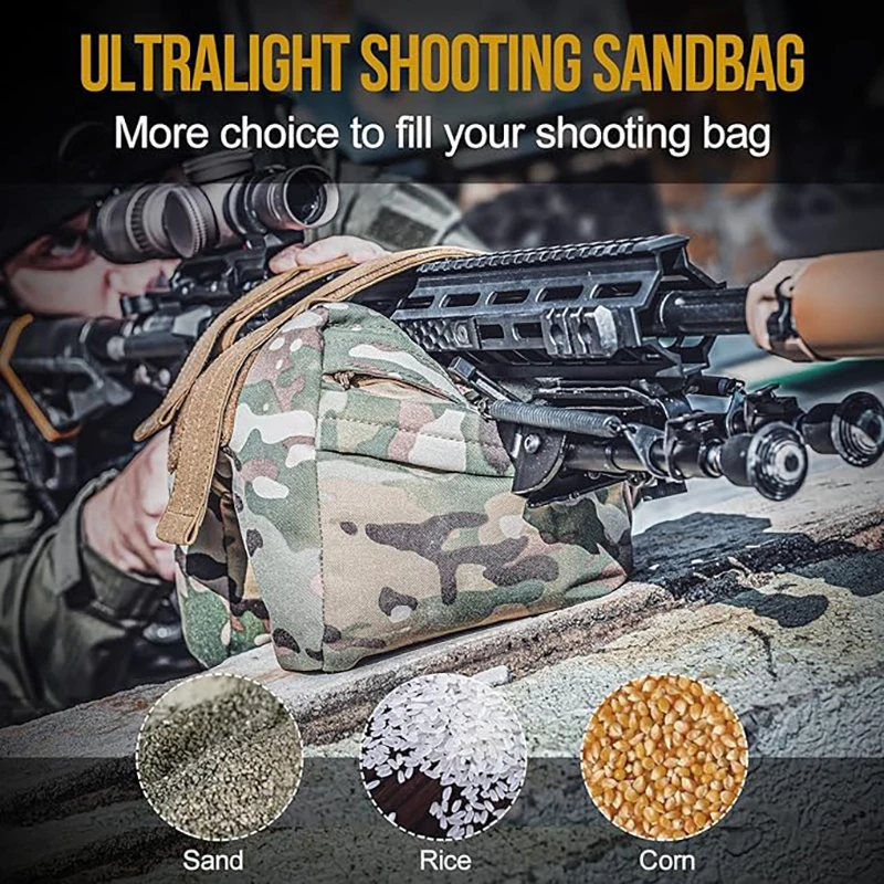 ONETIGRIS-bolsa de descanso para tiro, bolsa de tiro sin relleno, bolsa de arena para apretar para descanso de pistola, para tiro de largo alcance, fotografía de objetivo de caza - imagen 3