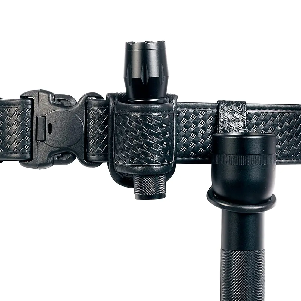 Soporte para linterna compacto con tapa abierta, soporte para correa de anillo para linterna, cinturón de servicio Mag Lite y otras linternas de celda D/C, estuche portador - imagen 2