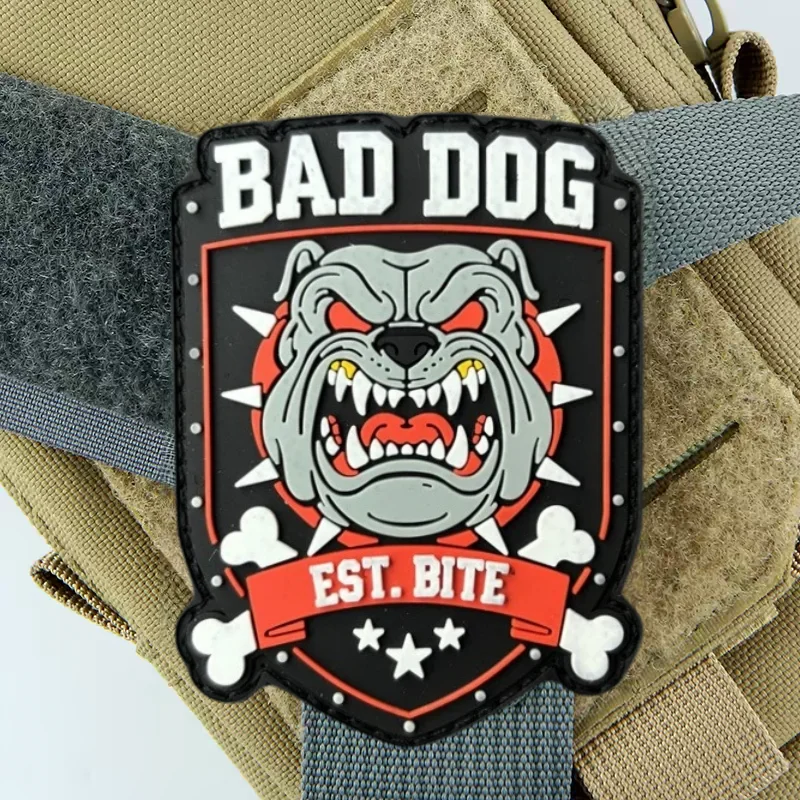Parche táctico BAD DOG EST.BITE PVC con velcro para mochila - imagen 5