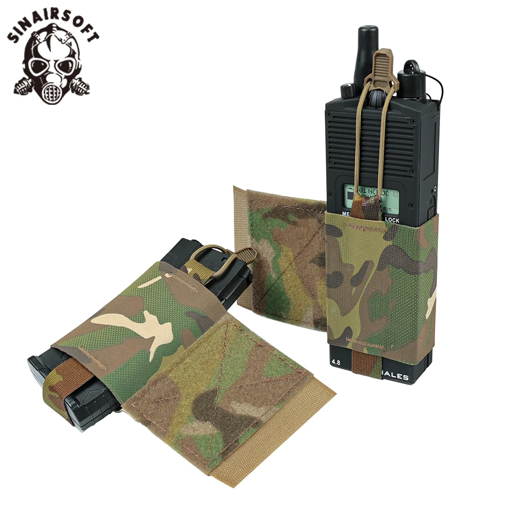 Bolsa táctica MOLLE elástica para revistas AR15 AK Airsoft caza Paintball Mags y Radio Gear soporte de cable de choque cierre de gancho y bucle - imagen 3