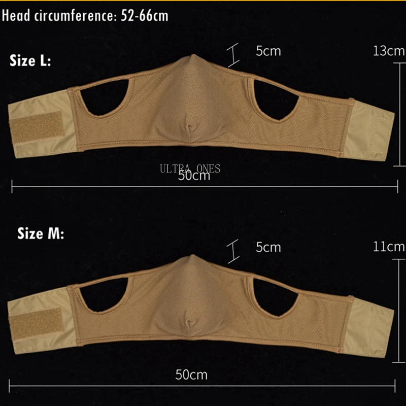Máscara táctica de pasamontañas de media cara para ciclismo al aire libre, montar, senderismo, máscaras transpirables CS Shooting Sport, máscaras a prueba de polvo con silicona - imagen 4