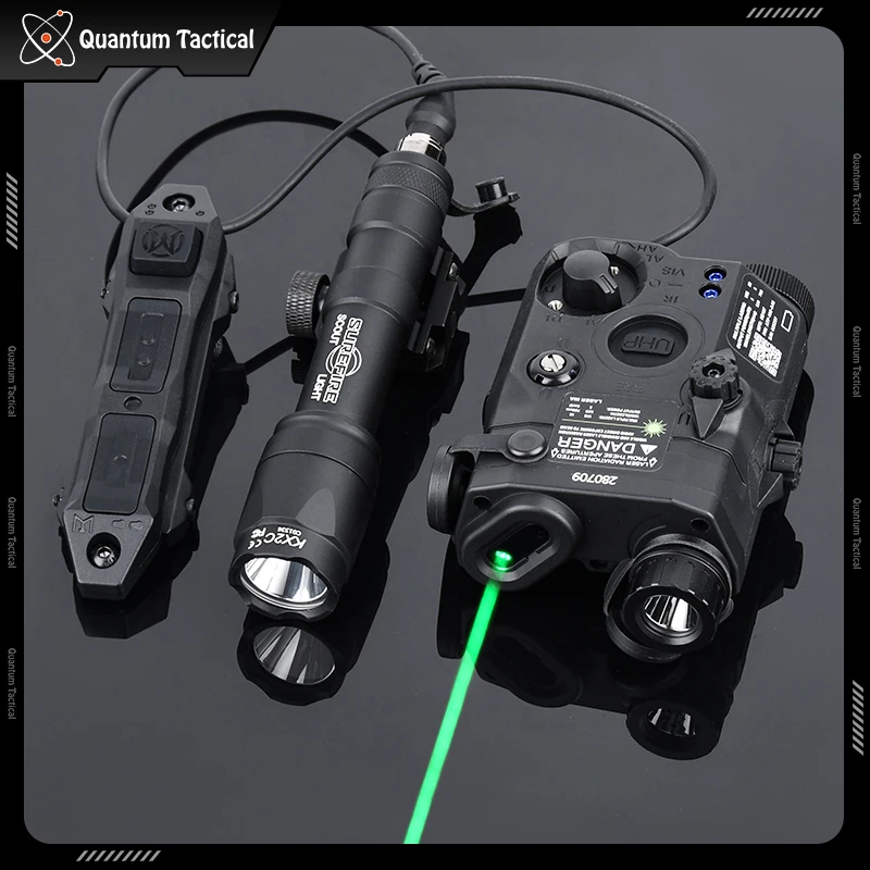 WADSN PEQ15 rojo verde azul láser puntería IR indicador Surefir M600 linterna táctica Control Dual interruptor remoto ajuste riel de 20mm - imagen 3