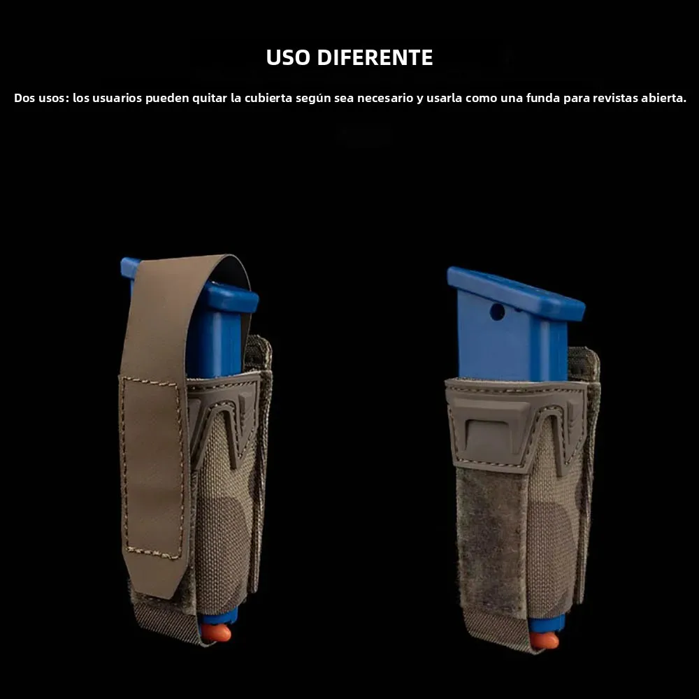 SINAIRSOFT-bolsa para Airsoft Mag de 9MM, bolsa para revista de pistola con placa de cubierta protectora, cinturones tácticos MOLLE de liberación rápida, equipo - imagen 5