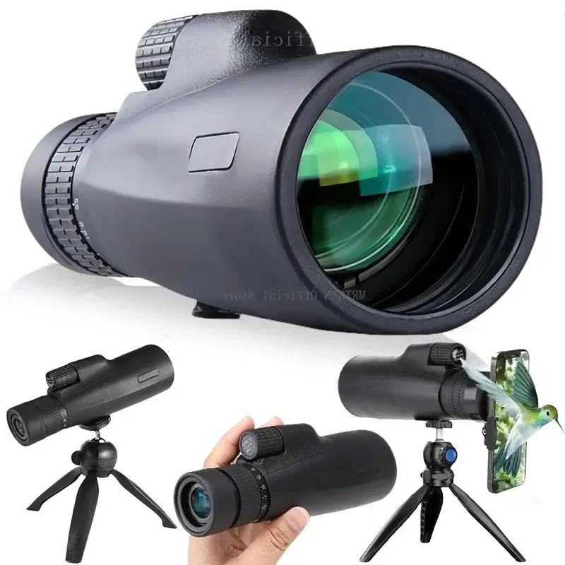 Telescopio Monocular HD con Zoom 10-30x50 para acampar, potente telescopio de largo alcance con trípode, Clip para teléfono para ver binoculares de caza de aves - imagen 5