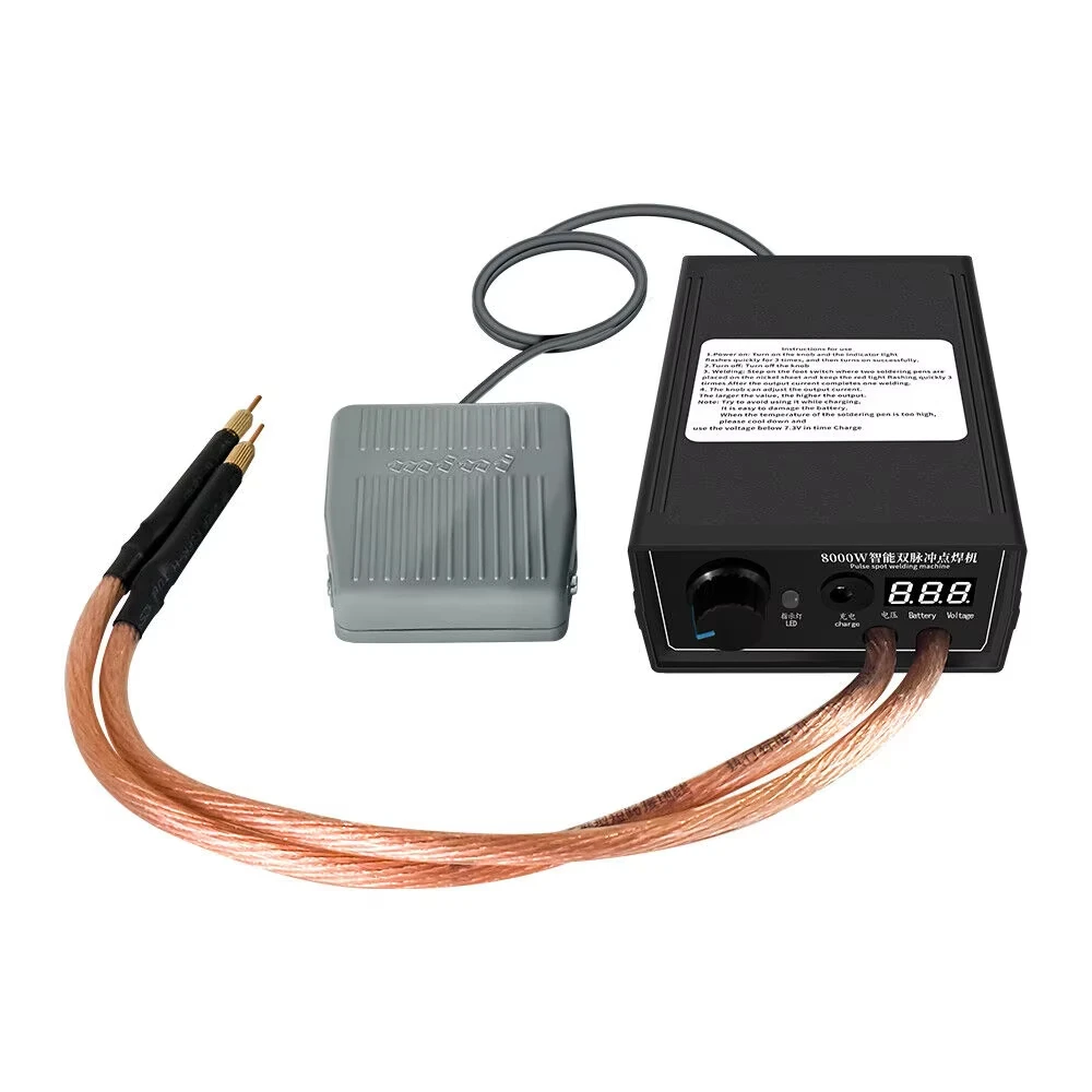 Kit de máquina soldadora por puntos de alta potencia de 8000W, paquete de batería 18650, herramientas de soldadura, máquina soldadora portátil, tira de níquel de 0,2 MM - imagen 4