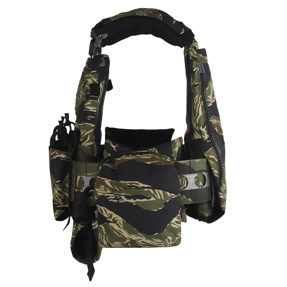 Juego de portador de placa de PC táctico V5, portador de placa de caza estilo Ferro, tigre con cintura elástica, bolsa Triple Mag, equipo Airsoft - imagen 2