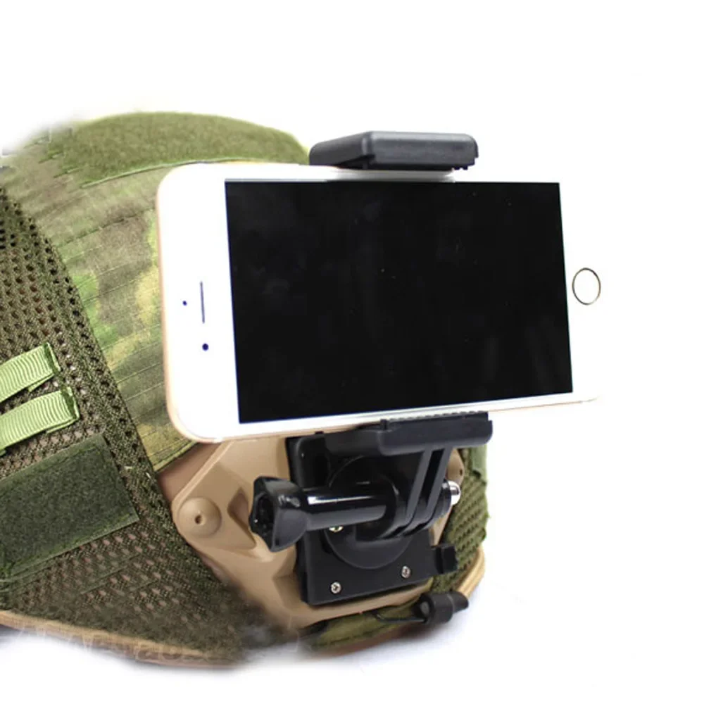 Accesorios para casco táctico, adaptador de conector de Base de montaje NVG, montaje fijo para cámara de teléfono móvil Go-pro Hero 1 2 3 4 - imagen 4