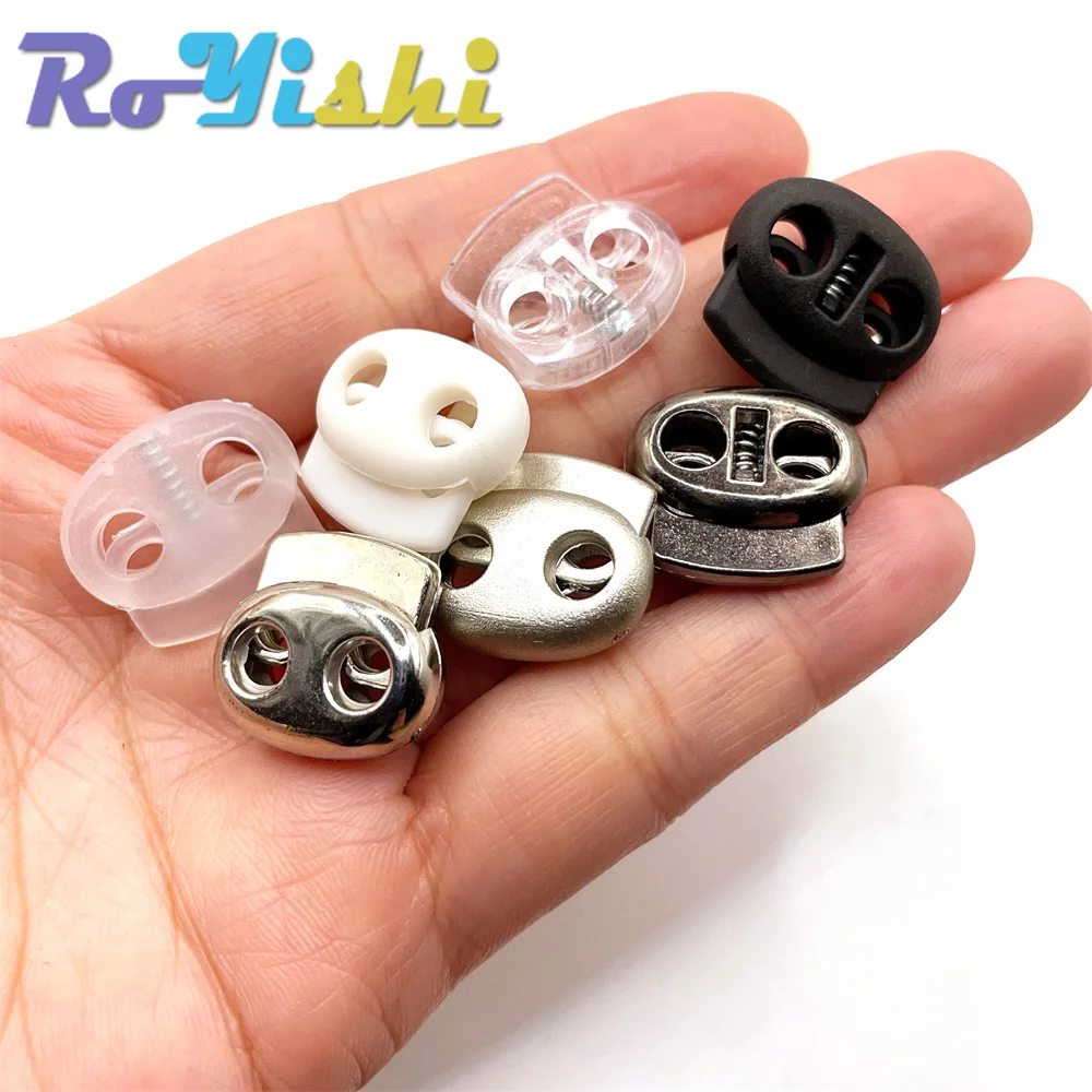 10 unids/pack de cordón de plástico transparente, tapón de cuentas, Clip de palanca, cordón, ropa deportiva, mochila, abrazadera de cordón, accesorio artesanal DIY - imagen 5