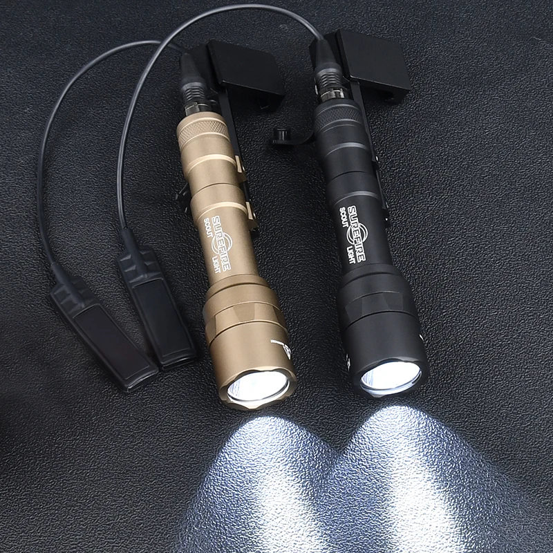Linterna táctica Surefir SF M600U, LED blanco para caza, luz de explorador Airsoft, Base de montaje compensada compatible con accesorios para armas de riel de 20MM - imagen 3