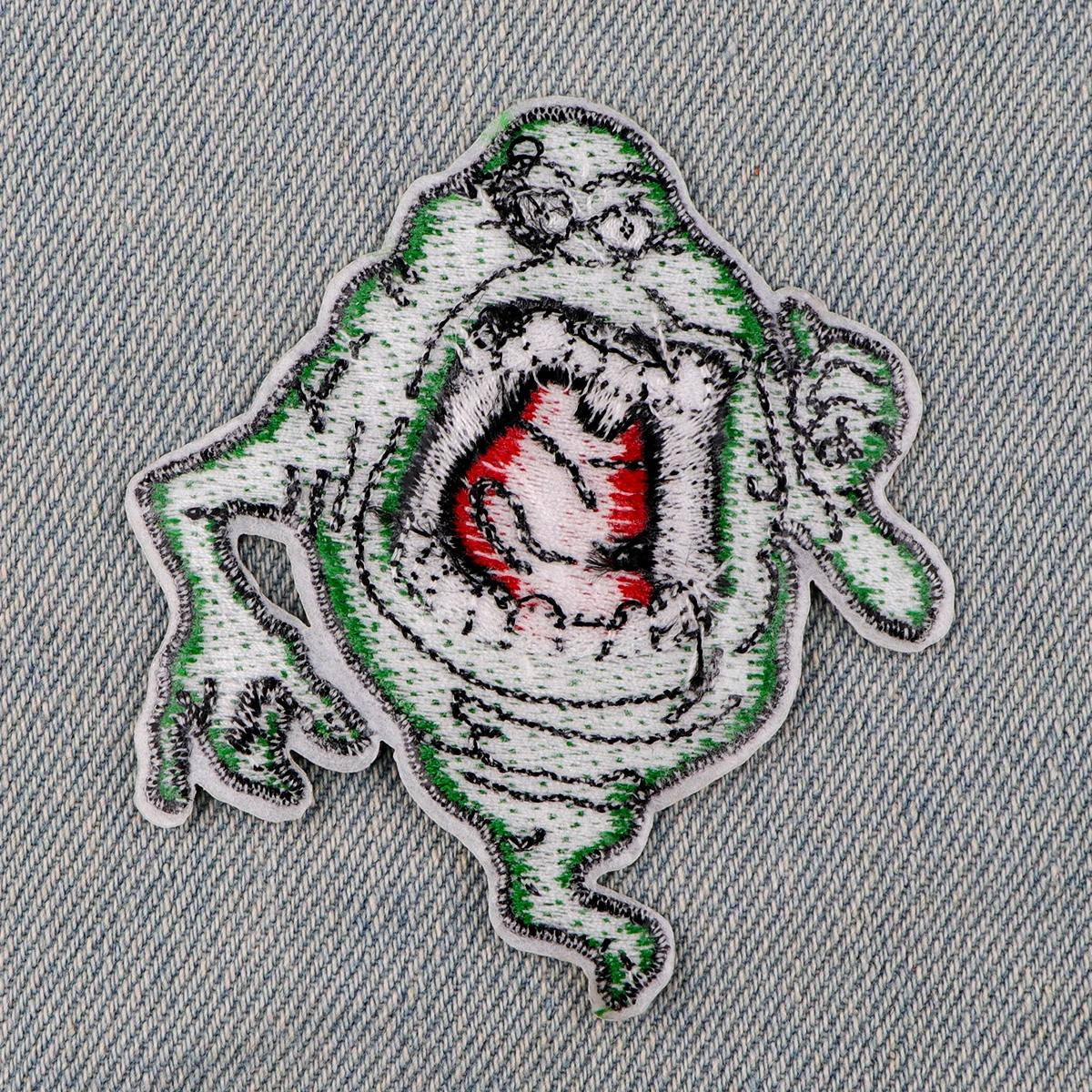 Parche bordado de terror, parches bordados verdes para ropa, chaquetas, pantalones vaqueros, apliques para coser, parches para planchar para ropa DIY - imagen 5