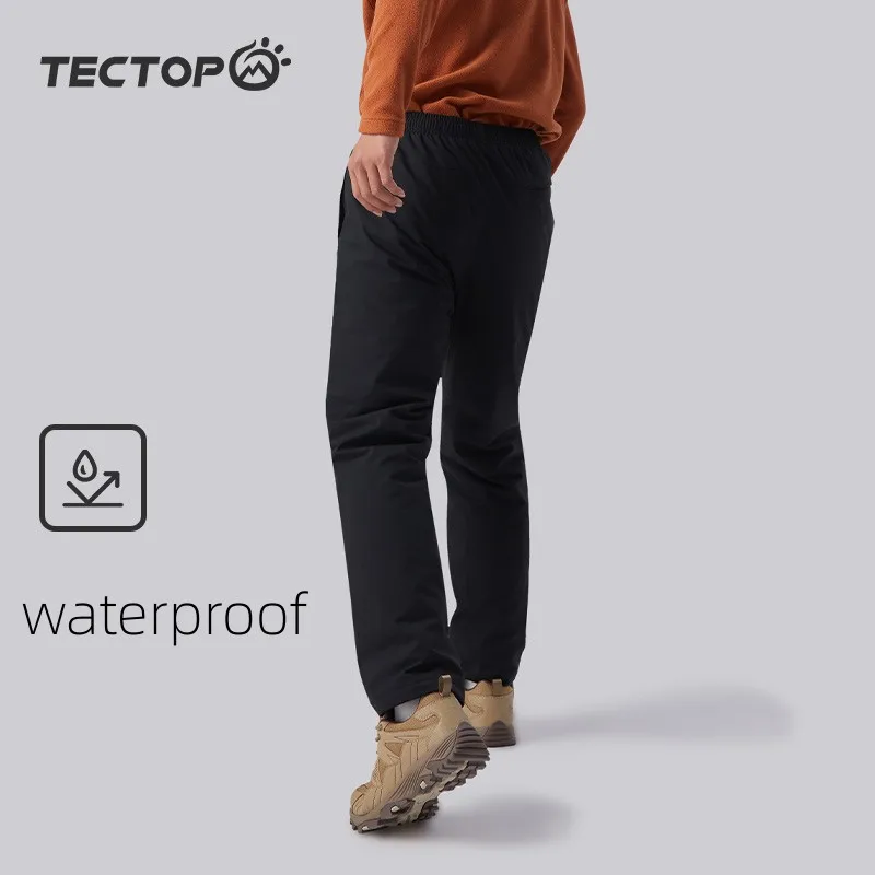 Tectop-Pantalones gruesos y cálidos para hombre y mujer, calzas impermeables de plumón de pato blanco 90% de alta calidad, talla grande, novedad de invierno - imagen 5