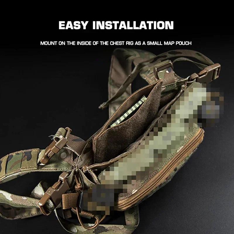 Bolsa táctica Molle D3CRM para pecho, bolsa de expansión para administrador, bolsa de almacenamiento oculta, bolsillo para chaleco, mochila con gancho y bucle - imagen 4