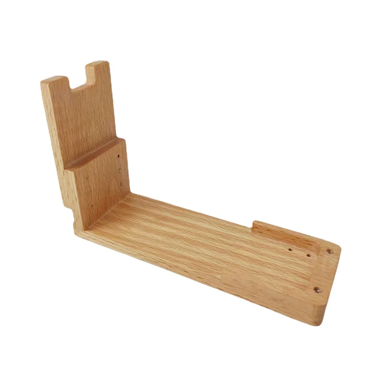 Exhibición de pistola ajustable de madera hecha a mano, textura de madera Natural Stan, estante de pistola duradero para cazar tiendas de armas, entusiastas de las armas de fuego - imagen 5