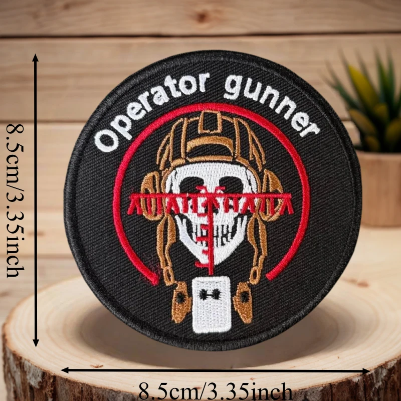 Parche bordado de operador, chaleco táctico, insignia de moral con gancho y bucle, pegatinas decorativas para mochila, parches para brazalete para ropa - imagen 4
