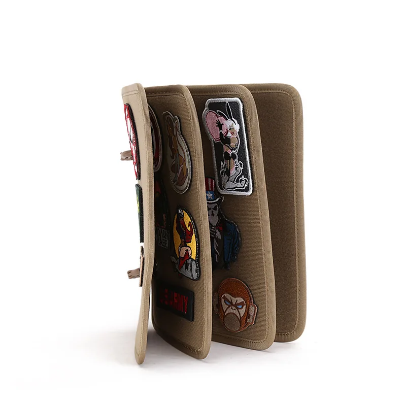 Tablero organizador de parches con gancho y bucle para insignia, tablero adhesivo para brazalete, tablero colgante táctico, parche de tela para exhibición, 4 páginas - imagen 3