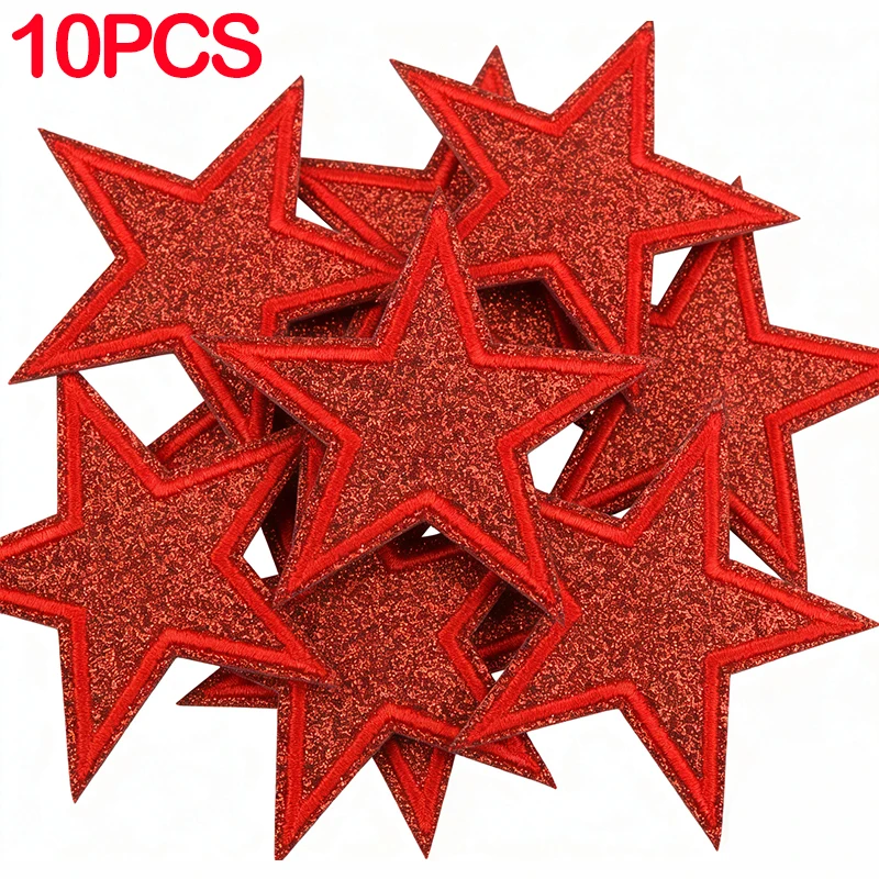 Parche termoadhesivo bordado estrella de cinco puntas con purpurina - imagen 5