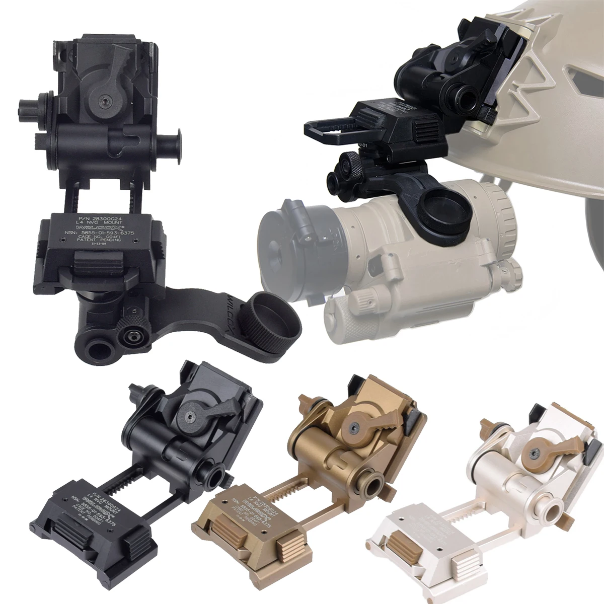 Wilcox L4 G24 Soporte NVG para PVS-14 J-Arm y Casco - imagen 4