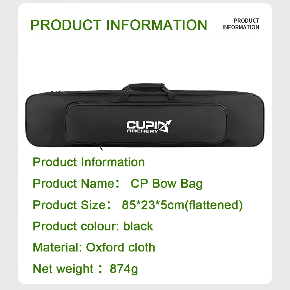 Estuche para arco CP de tela Oxford gruesa de 85cm, bolsa de almacenamiento multifuncional de gran capacidad para caza y tiro, estuche para arco dividido - imagen 2