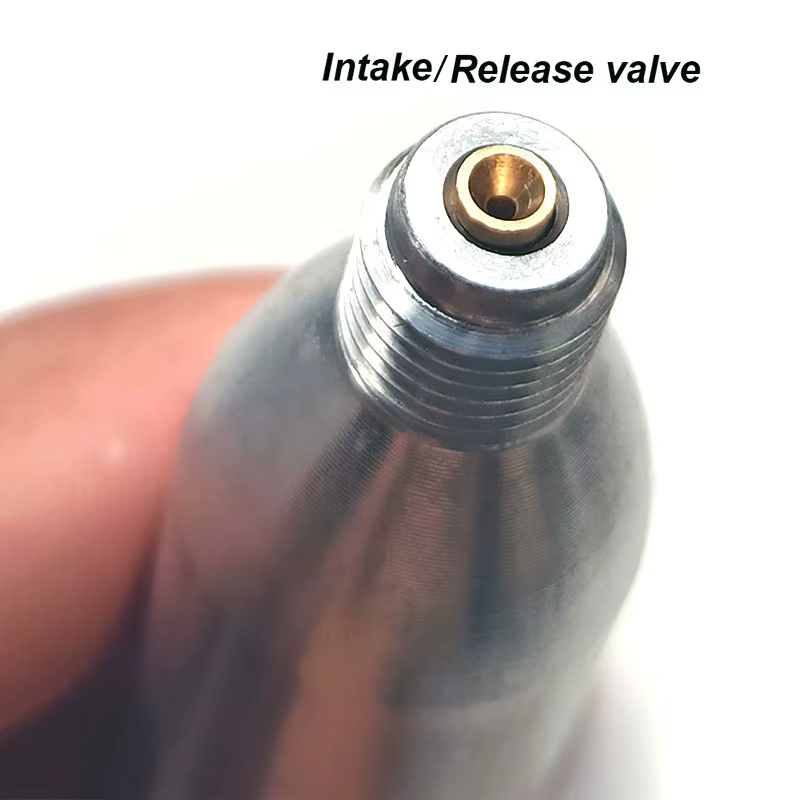 Detalle del diseño desmontable del cartucho de CO2