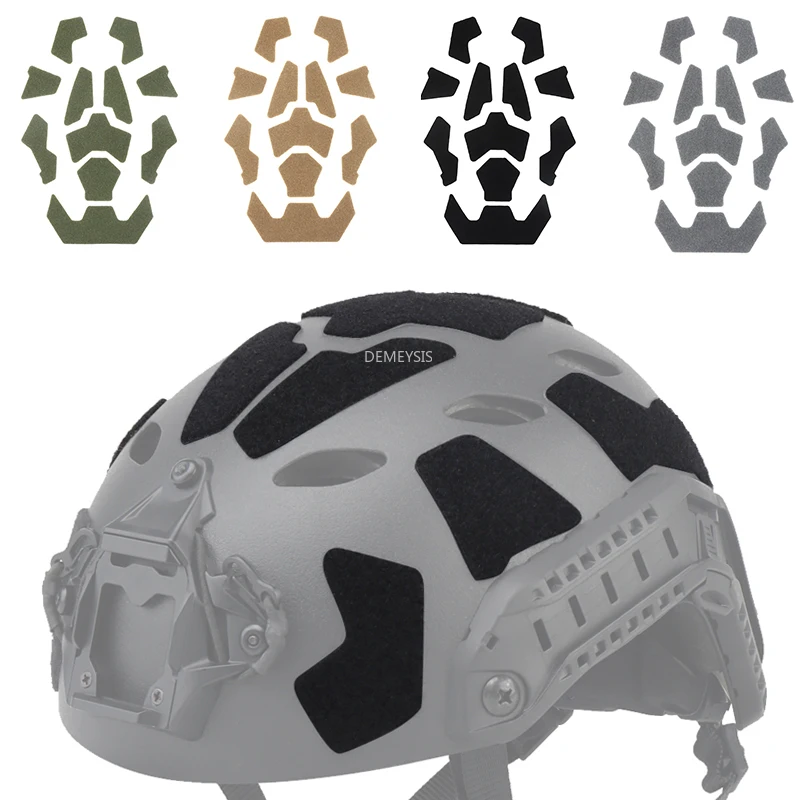 Pegatina mágica para casco táctico rápido, parches Airsoft, gancho y bucle, accesorios para casco de juego CS pegajosos