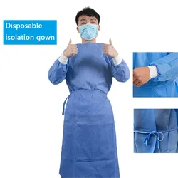Ropa de protección desechable no tejida azul para seguridad laboral