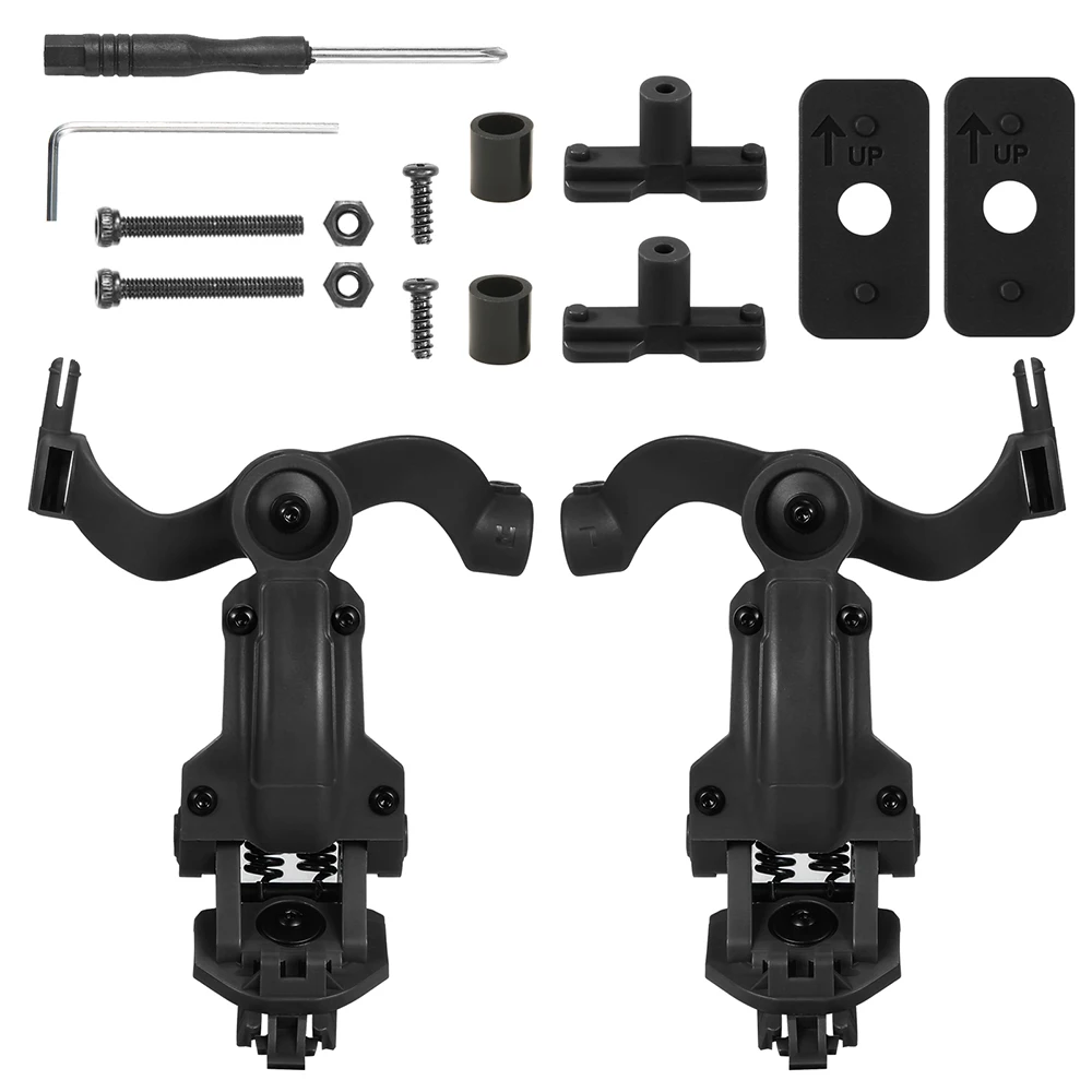 Kit de soporte para auriculares de tiro, adaptador de riel para casco con rotación multiángulo, compatible con OPS Core ARC y Team Wendy M-LOK, soporte para auriculares - imagen 4