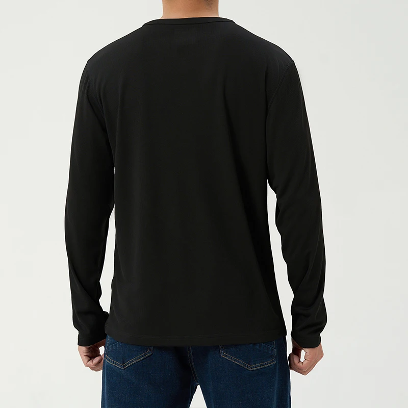 MAUHOSO Henley Camisetas informales con botones y manga larga para hombre - imagen 5