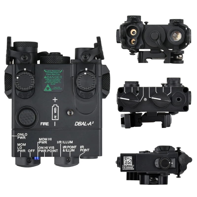 WADSN, nuevo DBAL-A2 de Metal, punto rojo y verde, mira IR de alta potencia, versión de iluminación IR, arma de caza, luz exploradora táctica, compatible con riel de 20MM - imagen 2