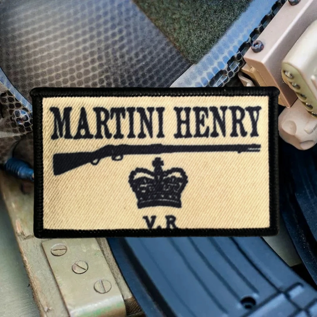 Parche táctico Martini Henry Morale, brazalete del ejército militar, parches de gancho y bucle impresos para ropa, pegatina para mochila - imagen 4