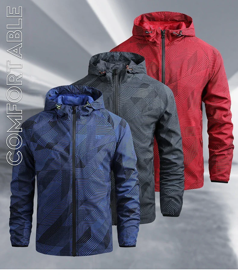 Vista trasera de chaqueta cortavientos ligera