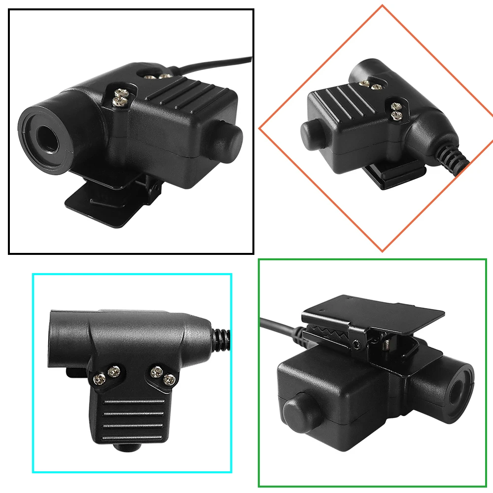 Cabezal negro para estación de Radio AN/PRC-152, 6 pines, U94 PTT, PRC-148 - imagen 4