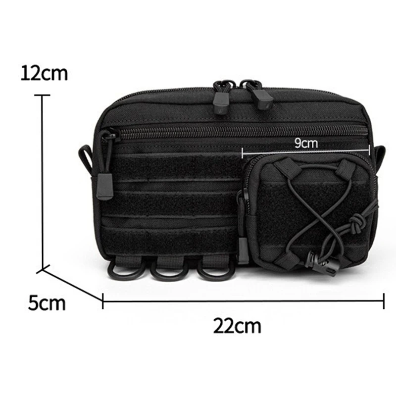 Bolsa táctica Molle Horizontal Admin con bolsillo frontal con cordón, bolsa EMT, bolsa Orgaznier de utilidad EDC - imagen 5