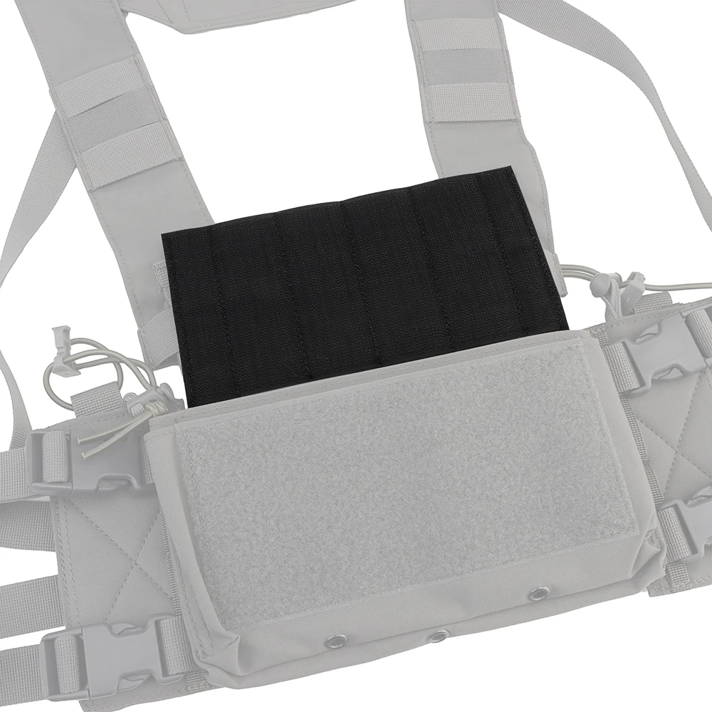 Pegatina de gancho mágico táctico, Panel MOLLE con solapa completa para plataforma de pecho MK3 MK4, chaleco de caza Airsoft, accesorios de expansión - imagen 3