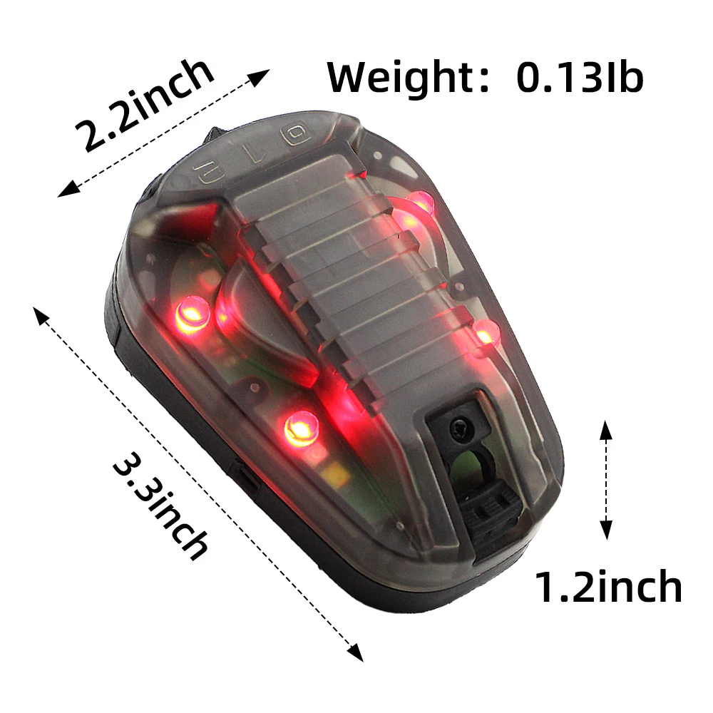 JOAXOR-luz de señal táctica para casco, luz militar IFF para casco, linterna, luz de señal de supervivencia para deportes al aire libre - imagen 3