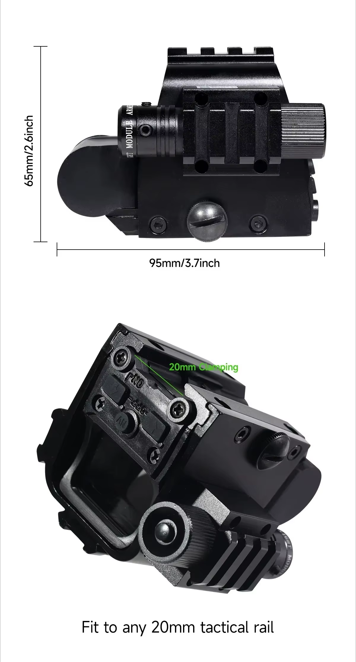 552G/553R mira táctica punto rojo y verde láser holográfica airsoft - imagen 5