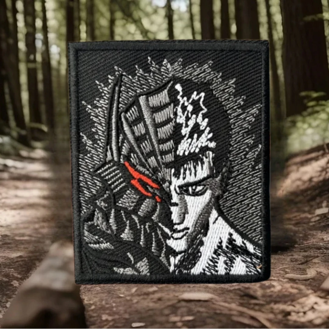 Insignia de moral táctica de Anime, brazalete decorativo del ejército militar, parches bordados de gancho y bucle, pegatina para mochila para ropa - imagen 3