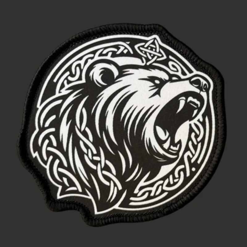 Parche de oso táctico, insignia de moral militar, mochila con gancho y bucle impreso, accesorios de decoración de ropa, brazalete adhesivo - imagen 2