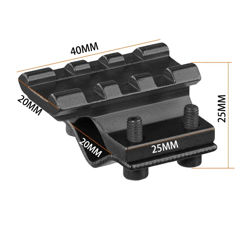 Adaptador de montaje de abrazadera de alcance ajustable de Metal Universal, riel de 20MM para linterna láser de caza, accesorios para pistola de juguete - imagen 2