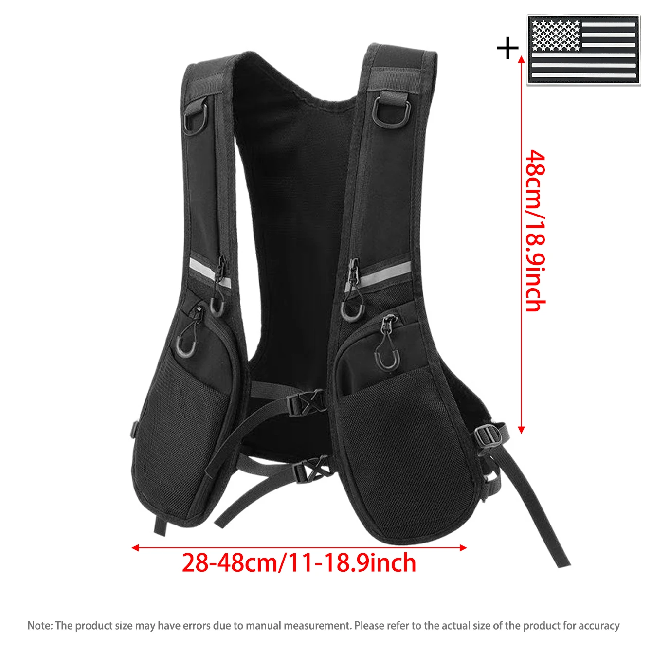 Chaleco reflectante ligero, equipo de seguridad con múltiples bolsillos para correr, ciclismo, senderismo, almacenamiento seguro para billetera de teléfono - imagen 5