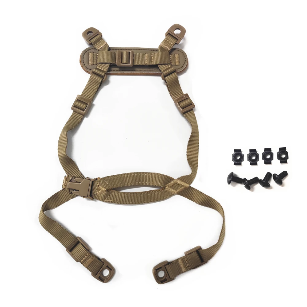 Accesorios para casco táctico de 4 puntos, sistema de retención, correa para la barbilla con pernos y tornillos para casco Mich ACH Fast IBH - imagen 4