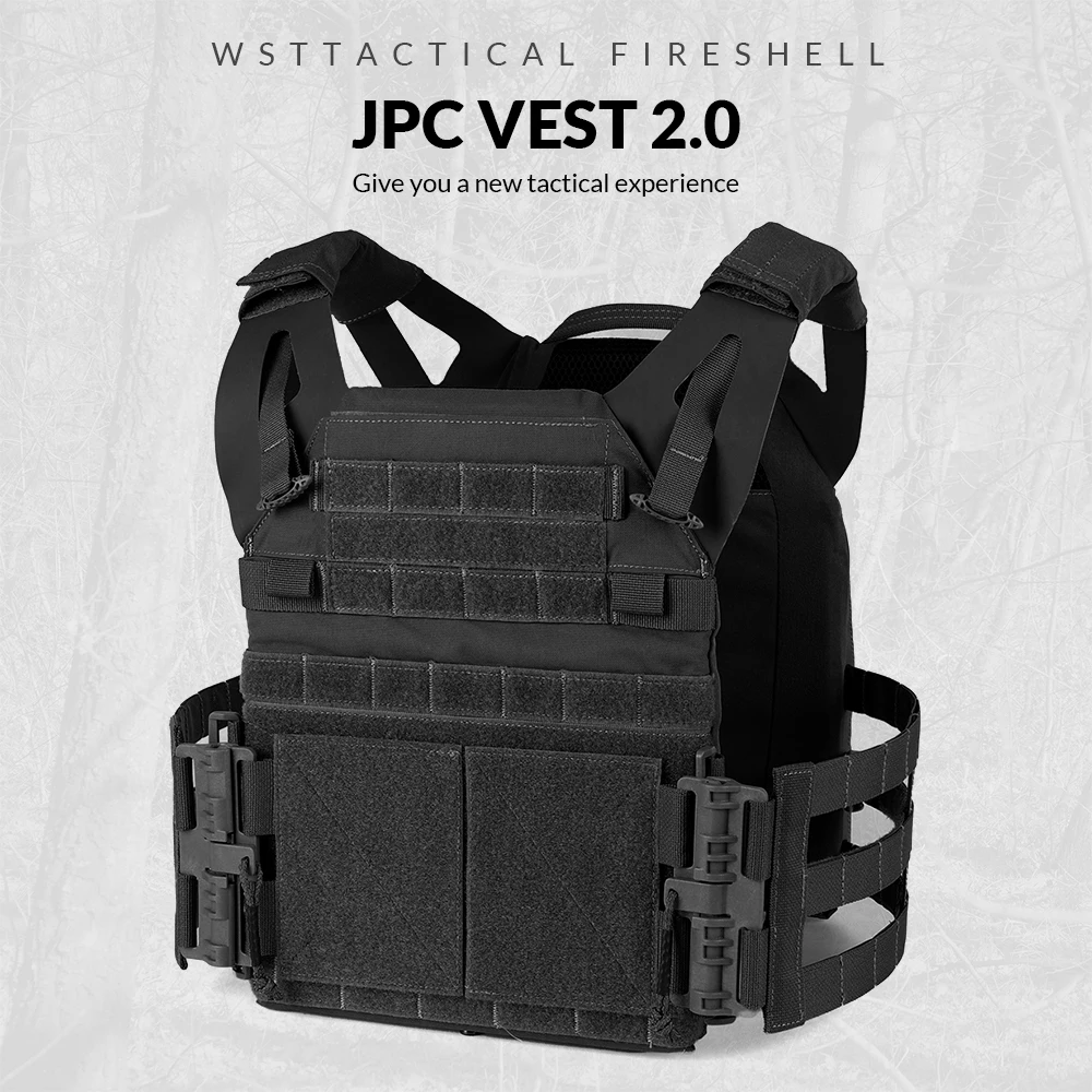 AQ zxdc PTT Molle equipo táctico caza tiro Chaleco táctico portador de placa JPC2.0 Chaleco táctico para Airsoft Cs juego de guerra - imagen 2