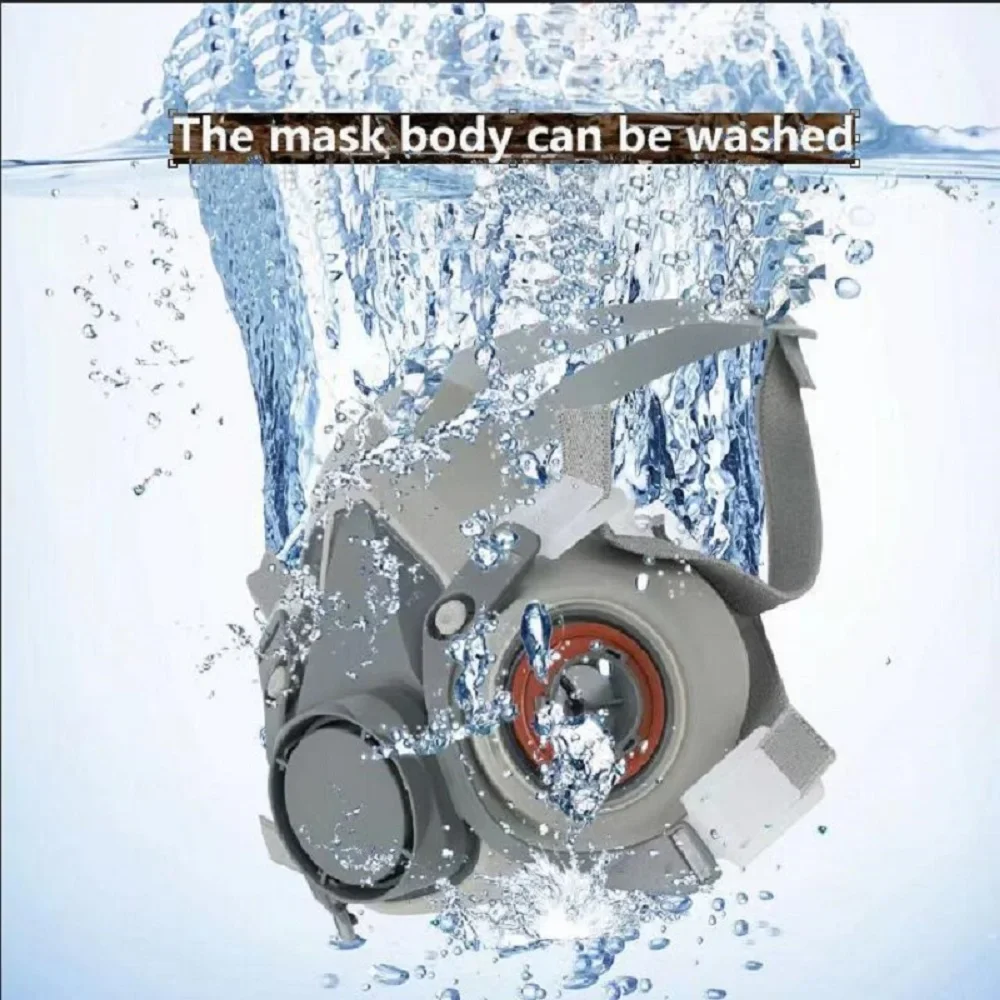 Respirador de máscara de Gas 6200 con gafas, respirador antipolvo, protección facial, máscaras de Gas industriales con filtros ampliamente utilizados - imagen 4