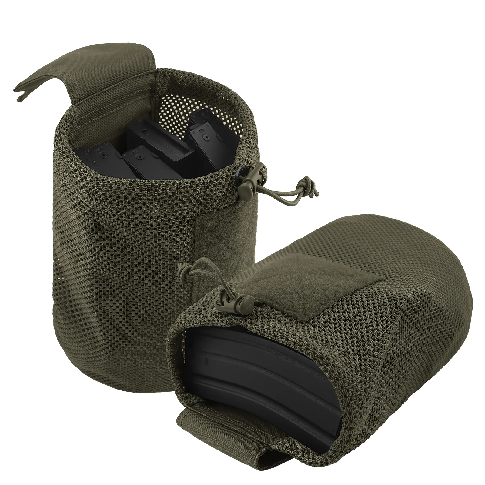 KRYDEX 500D Nylon táctico plegable enrolladas bolsa de malla MOLLE cinturón Drop Magazine bolsas herramienta utilidad paquete riñonera - imagen 4