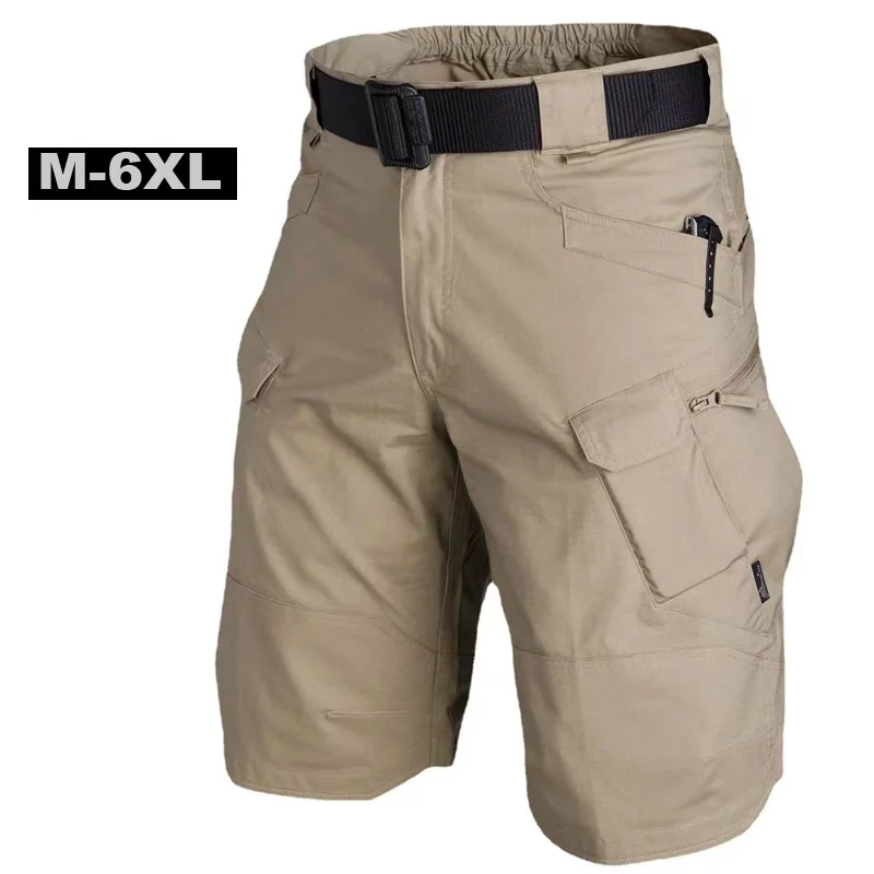 Pantalones cortos tácticos de carga para exteriores de verano para hombre, pantalones cortos de combate urbanos impermeables, senderismo, Camping, senderismo, escalada, deportes de M-6XL de gran tamaño