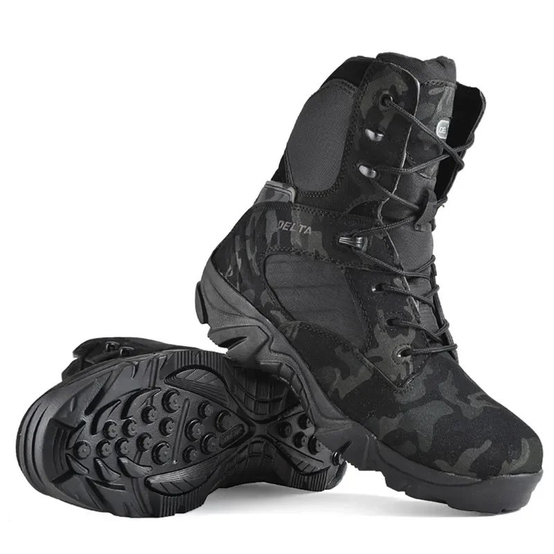 Botas de combate de alta calidad para hombre, botines de camuflaje para hombre, botas tácticas, zapatos de seguridad para el trabajo, botas para motocicleta - imagen 5