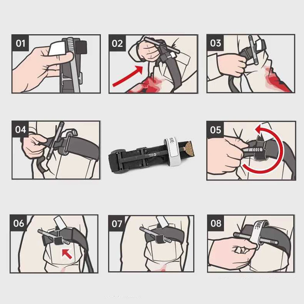 Torniquete táctico engrosado giratorio una mano para operación - imagen 5