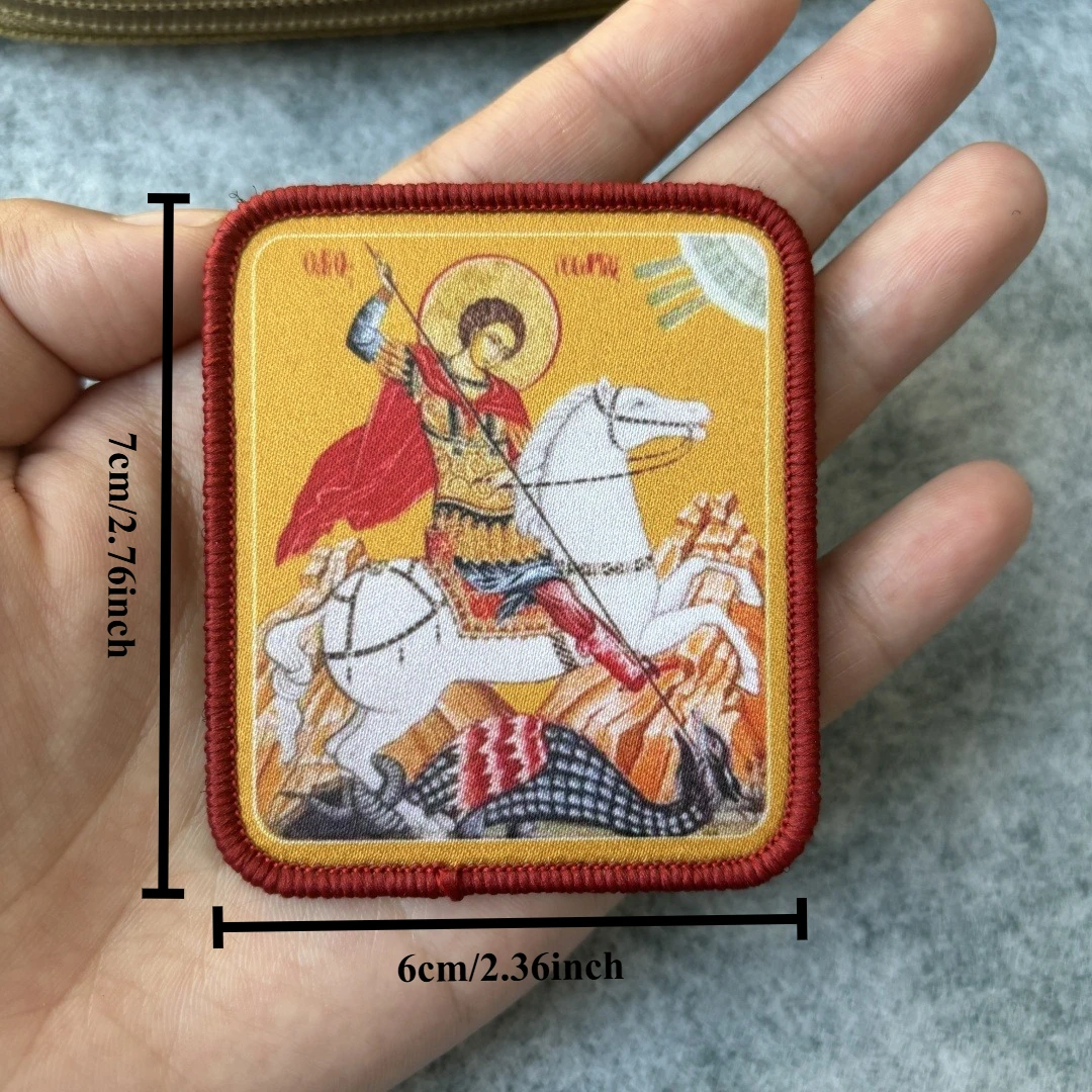 De Winnaar St. George Tactische Patch ARCHANGEL MICHAEL Klittenband Patches Armband Militaire Leger Moreel Badge Rugzak Stickers - imagen 4