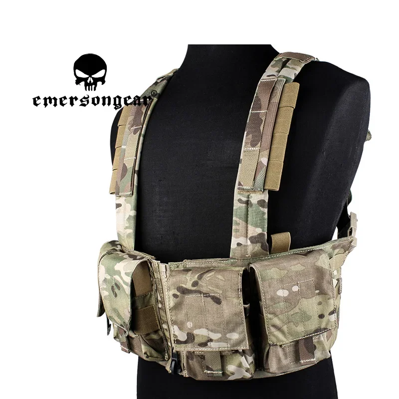 EMERSONGEAR-plataforma de pecho táctica 7,62 con bolsa Mag para portador de placa Airsoft, senderismo, tiro, equipo de combate, caza - imagen 2